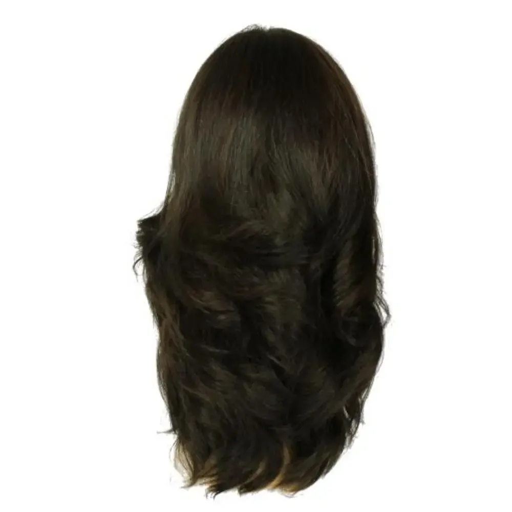 Freeda Wigs Katrina EXTRA LONG Deep Dark Brown With Red Highlights MULTI-DIRECT
